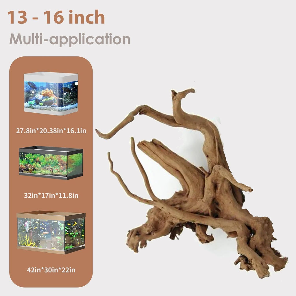 Jorewood Natural Small Aquarium Driftwood for Fish Tanks & Reptile Terrariums – 100% Safe Fish Tank Decorations, Unique Twisted Branches 5-Piece 4-8 Inch Low Tannin, Easy to Sink