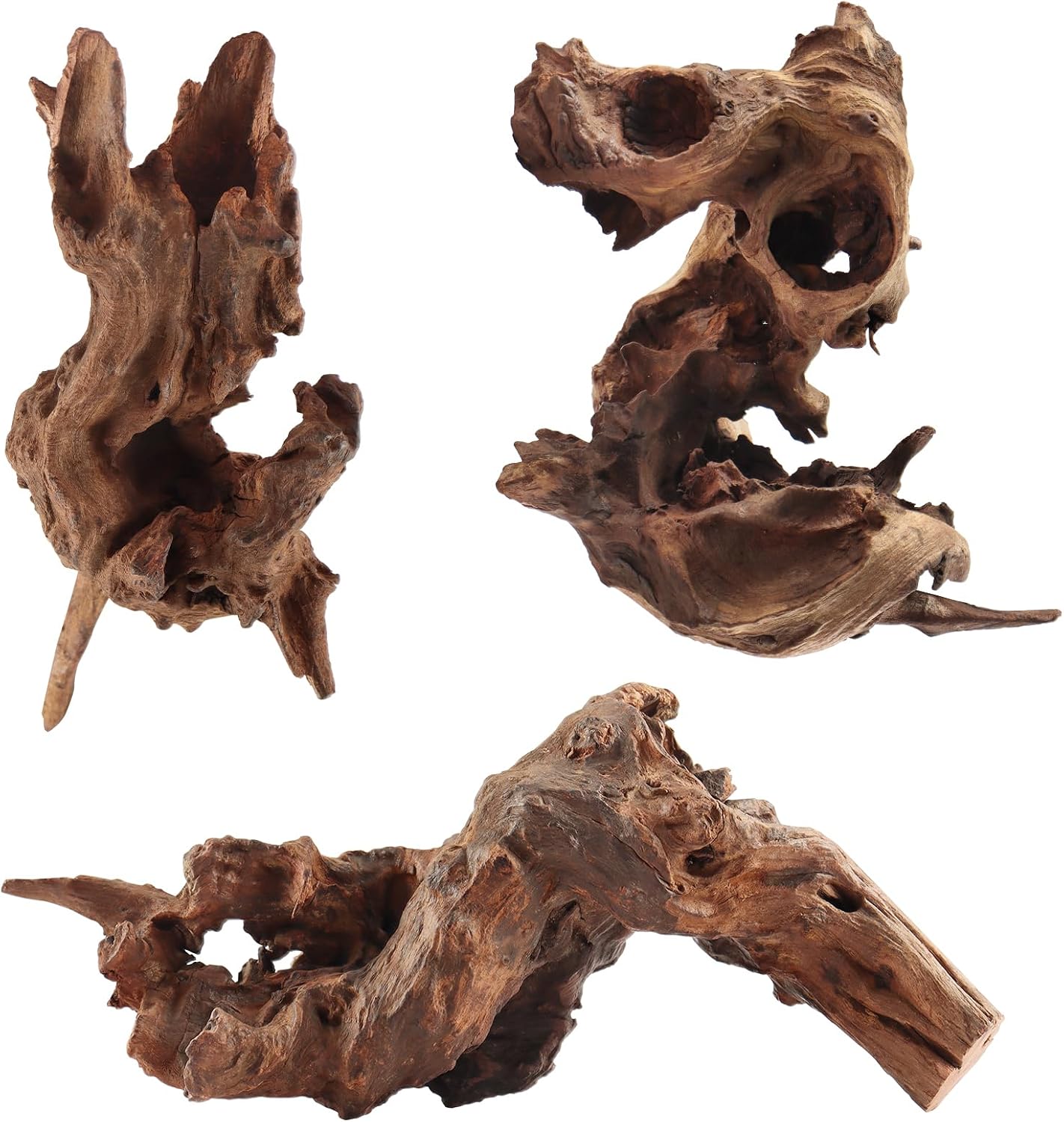LYPHARD AQUARIUMS Driftwood for Aquarium, 14-18" Extra Large Drift Wood Fish Tank Assorted Branch Decorations Pieces for Reptile Hide