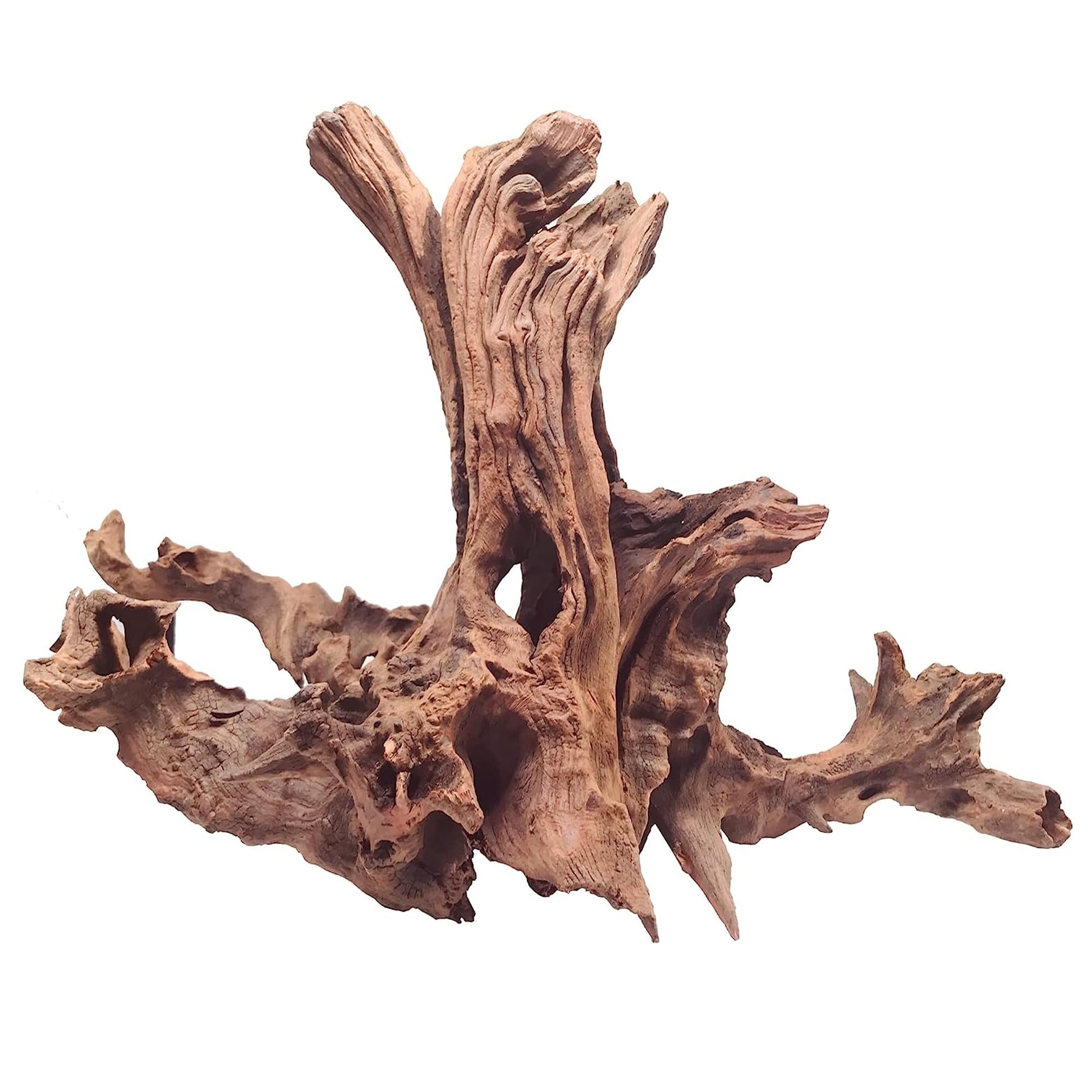 WDEFUN Natural Driftwood for Aquarium Decor, 2-Piece 10''-14'' Large Driftwood for Decorations on Fish Tank, Reptiles Bearded Dragon Accessories or Air Plants