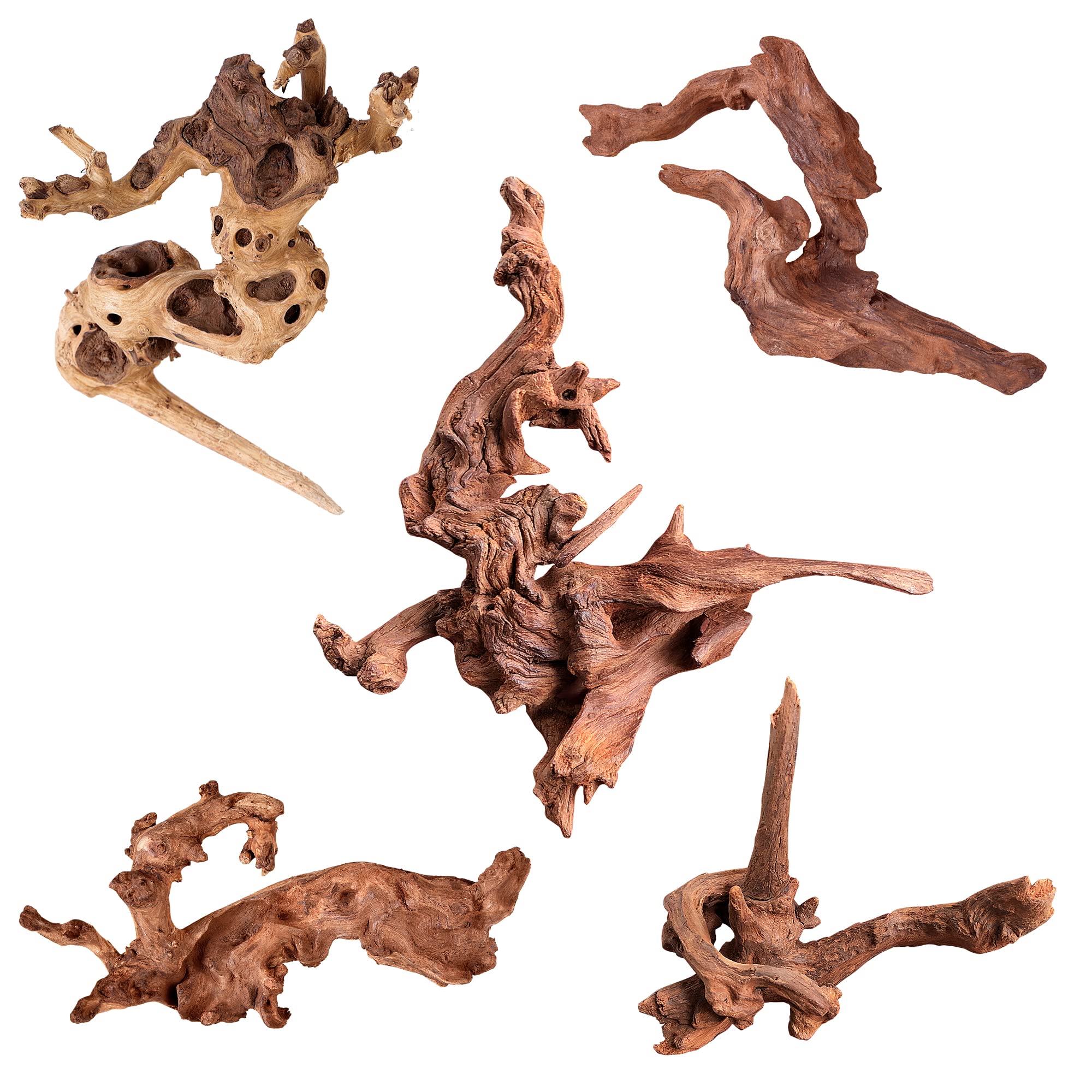 majoywoo Natural Coral Driftwood for Aquarium Decor Fish Tank Decorations, Assorted Driftwood Branch 6-10" 3 Pcs, Reptile Decor…