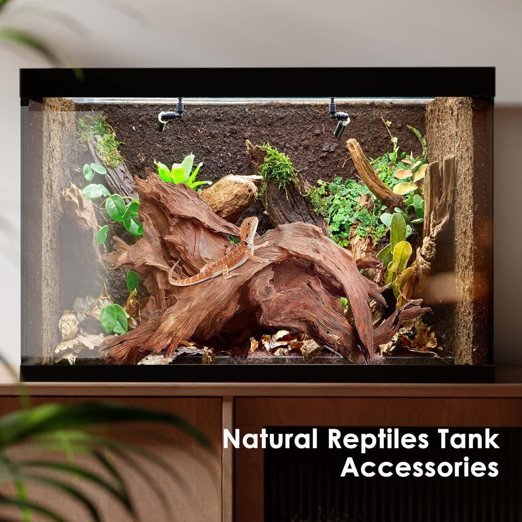 Jorewood Natural Small Aquarium Driftwood for Fish Tanks & Reptile Terrariums – 100% Safe Fish Tank Decorations, Unique Twisted Branches 5-Piece 4-8 Inch Low Tannin, Easy to Sink