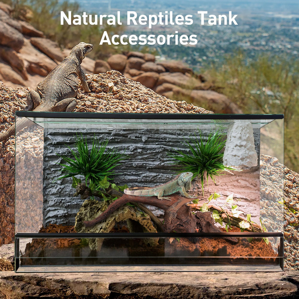 WDEFUN Natural Driftwood for Aquarium Decor, 2-Piece 10''-14'' Large Driftwood for Decorations on Fish Tank, Reptiles Bearded Dragon Accessories or Air Plants